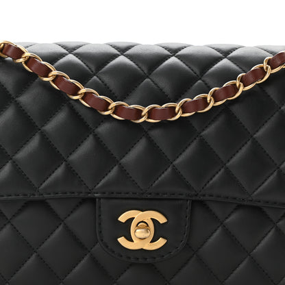 Chanel Calfskin Quilted Strap Into Flap Bag Black Brown 8 of 11