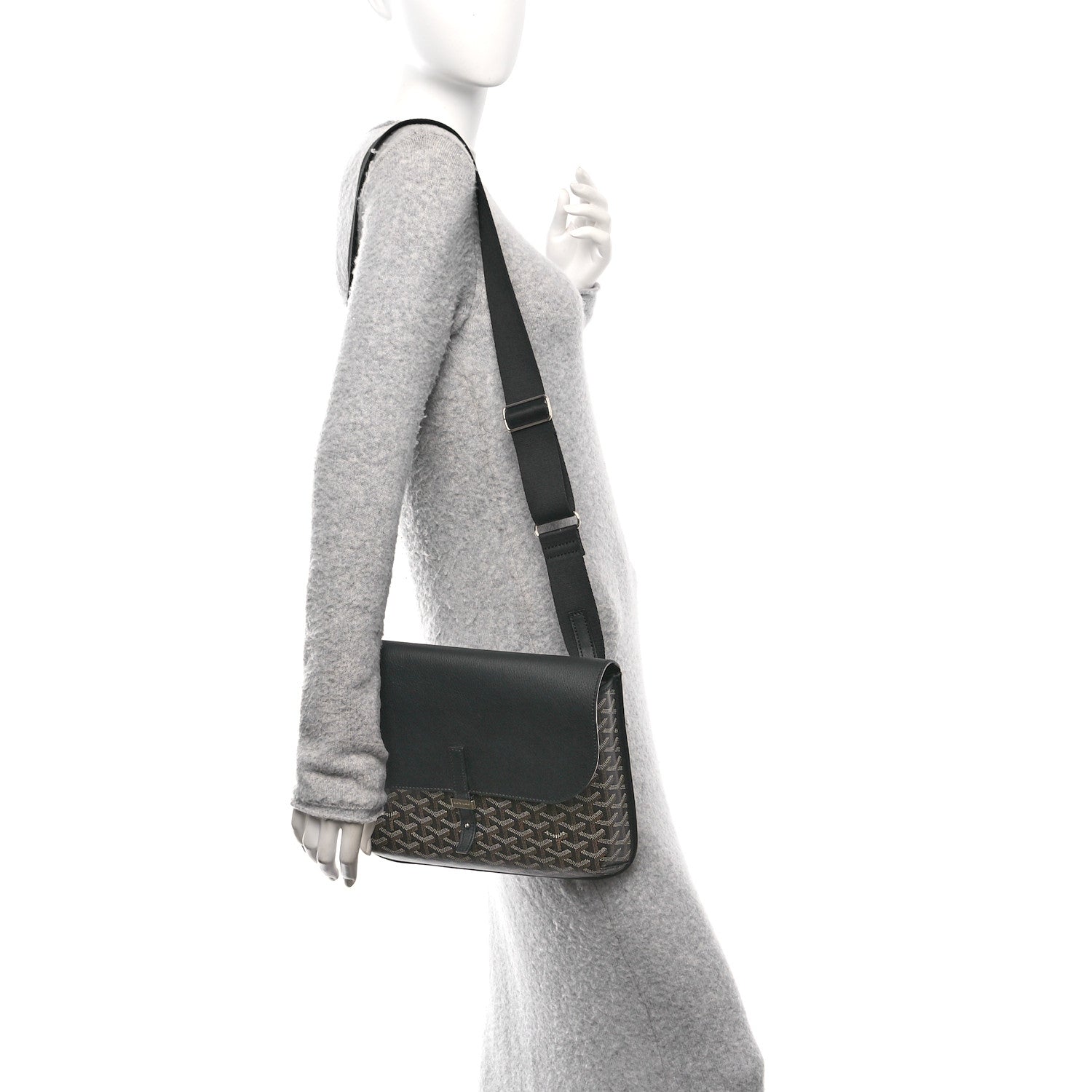 Goyard Goyardine Coursier Messenger Bag Black 3 of 11
