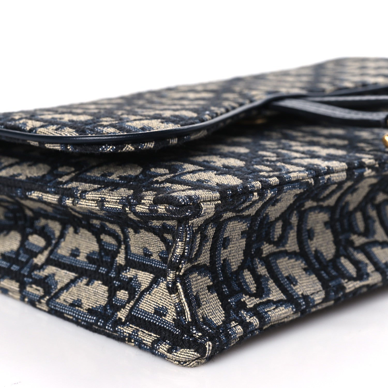 Christian Dior Oblique Saddle Chain Pouch Blue 7 of 9