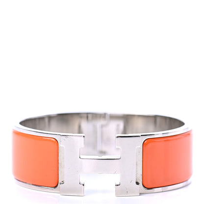 Hermes Enamel Wide Clic Clac H Bracelet PM Orange 1 of 3