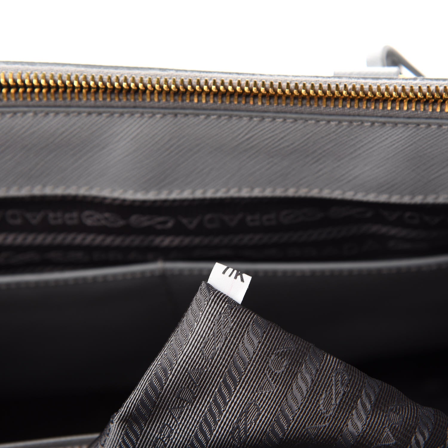 Prada Saffiano Large Galleria Double Zip Tote Granito 9 of 10