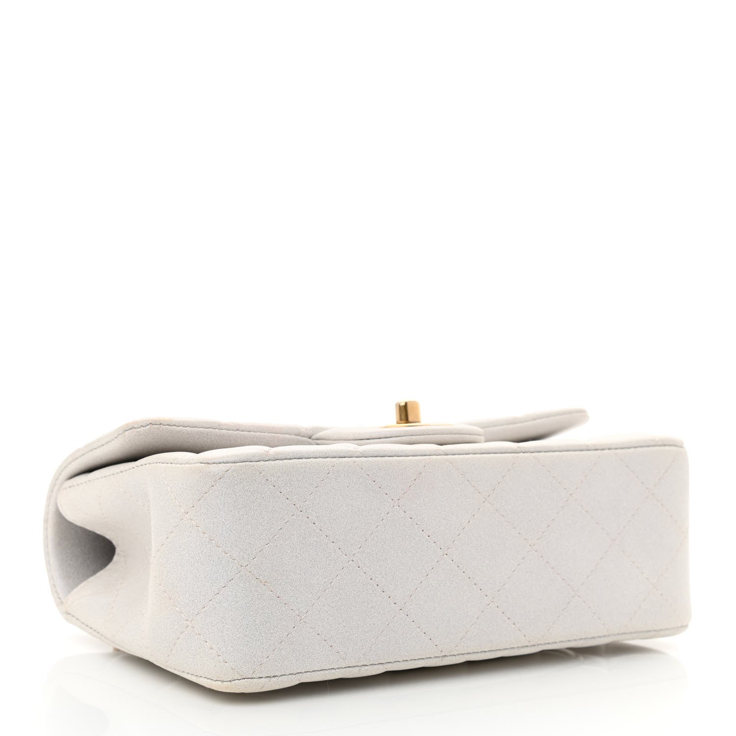 Chanel Iridescent Lambskin Quilted Mini Top Handle Rectangular Flap White 4 of 12