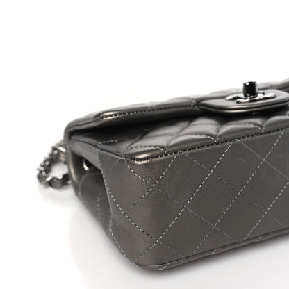 Chanel Metallic Calfskin Quilted Mini Rectangular Flap Ruthenium 9 of 11