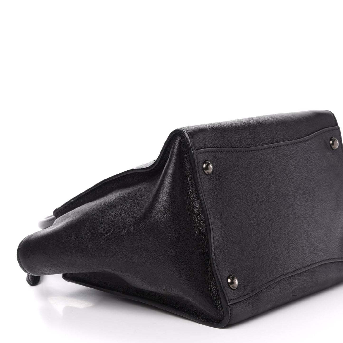 Glace Calf Twin Pocket Tote Black