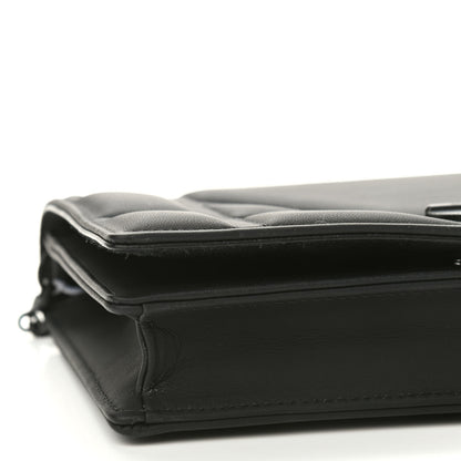 Christian Dior Ultra Matte Calfskin Diorama Wallet on Chain Pouch Black 5 of 9