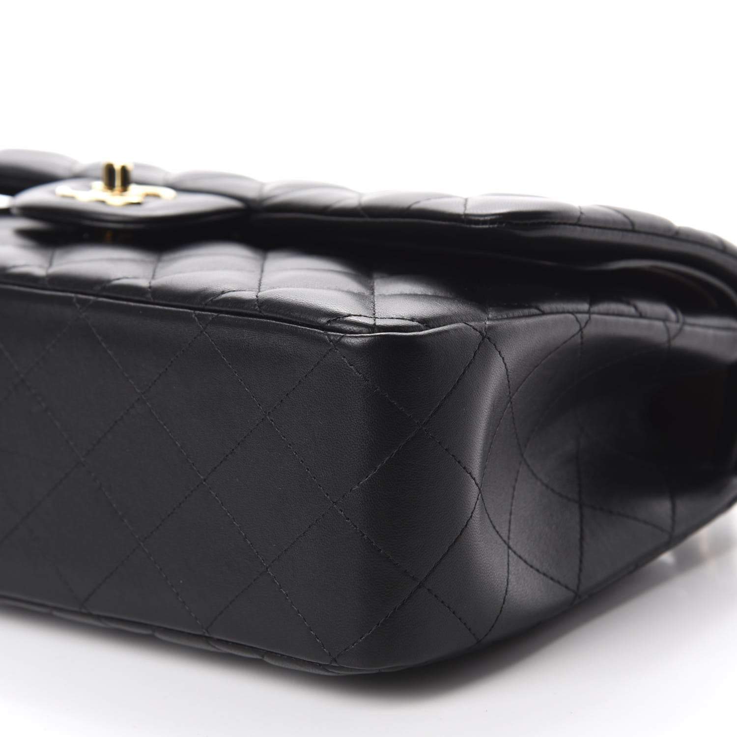 Chanel Lambskin Quilted Jumbo Double Flap Black 7 of 14