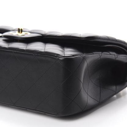 Chanel Lambskin Quilted Jumbo Double Flap Black 7 of 14