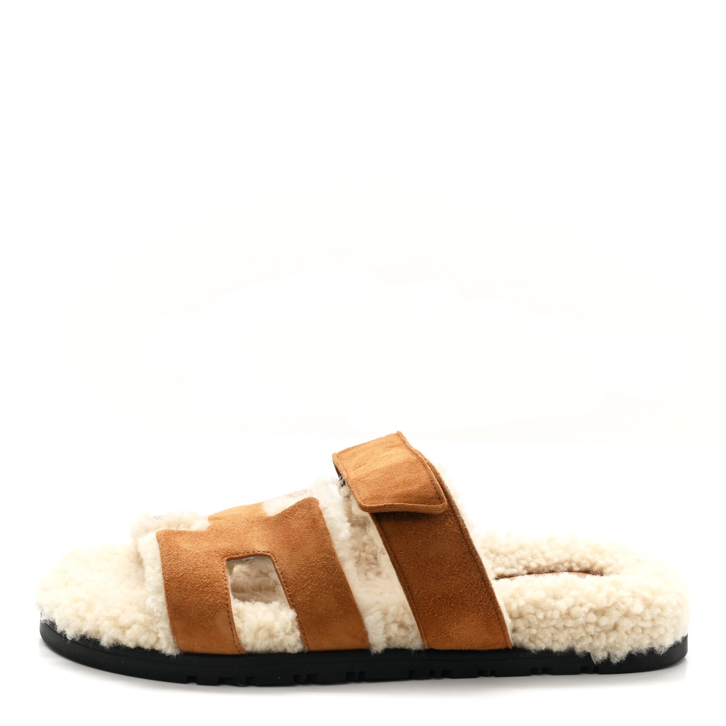 Suede Goatskin Woolskin Womens Chypre Sandals 36 Naturel Ecru