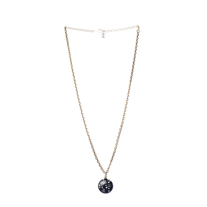 Chanel Resin Pearl CC Necklace Gold Black 2 of 4
