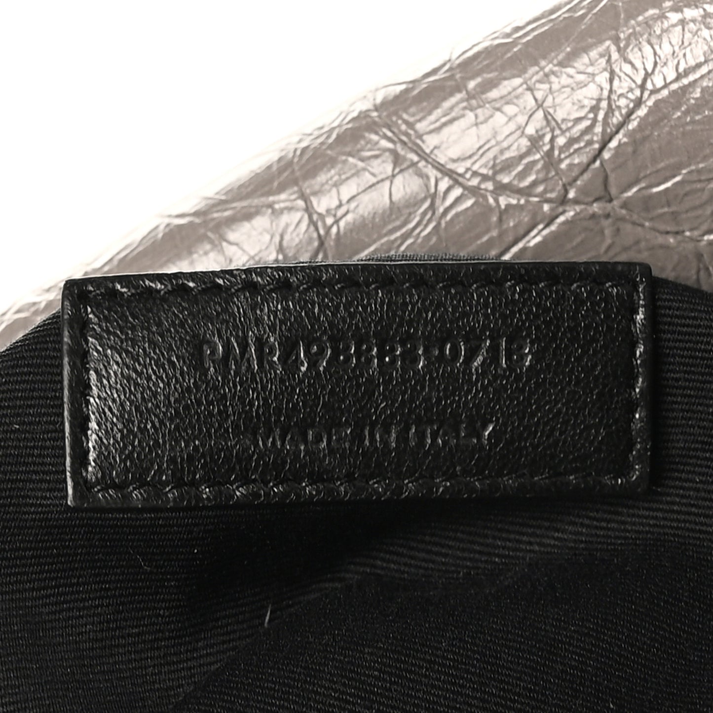 Crinkled Calfskin Matelasse Monogram Large Niki Chain Satchel Fog