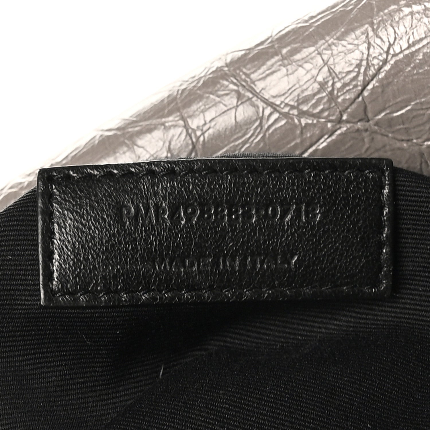 Saint Laurent Crinkled Calfskin Matelasse Monogram Large Niki Chain Satchel Fog 7 of 10
