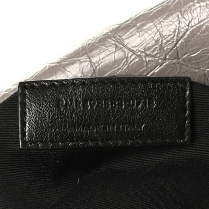 Saint Laurent Crinkled Calfskin Matelasse Monogram Large Niki Chain Satchel Fog 7 of 10