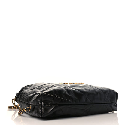 Chanel Shiny Calfskin Quilted Chanel 22 Backpack Black 4 of 9