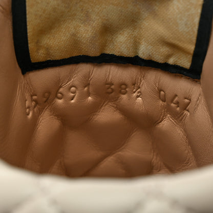 Gucci Calfskin GG Supreme Monogram Nappa Quilted Lace Up Ankle Boots 36.5 Mystic White Beige 7 of 9
