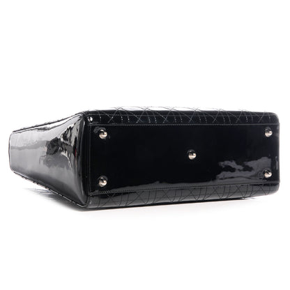 Christian Dior Patent Cannage Large Lady Dior Black 4 of 7