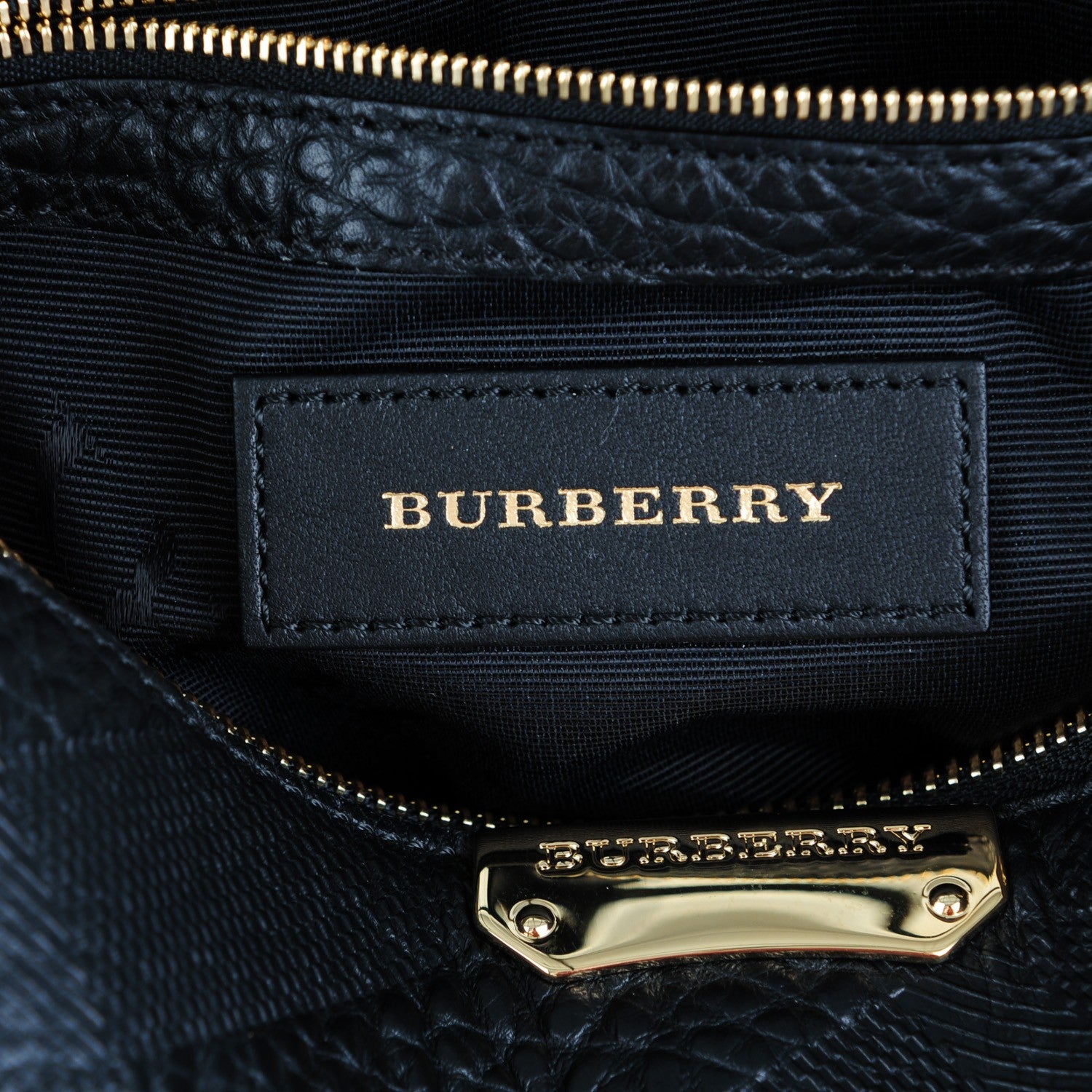 Burberry Signature Grain Calfskin Check Embossed Small Chichester Crossbody Clutch Bag Black 6 of 8