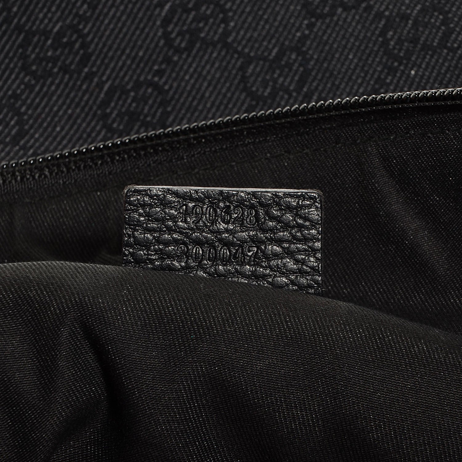 Gucci Denim Monogram Flat Messenger Bag Black 7 of 8