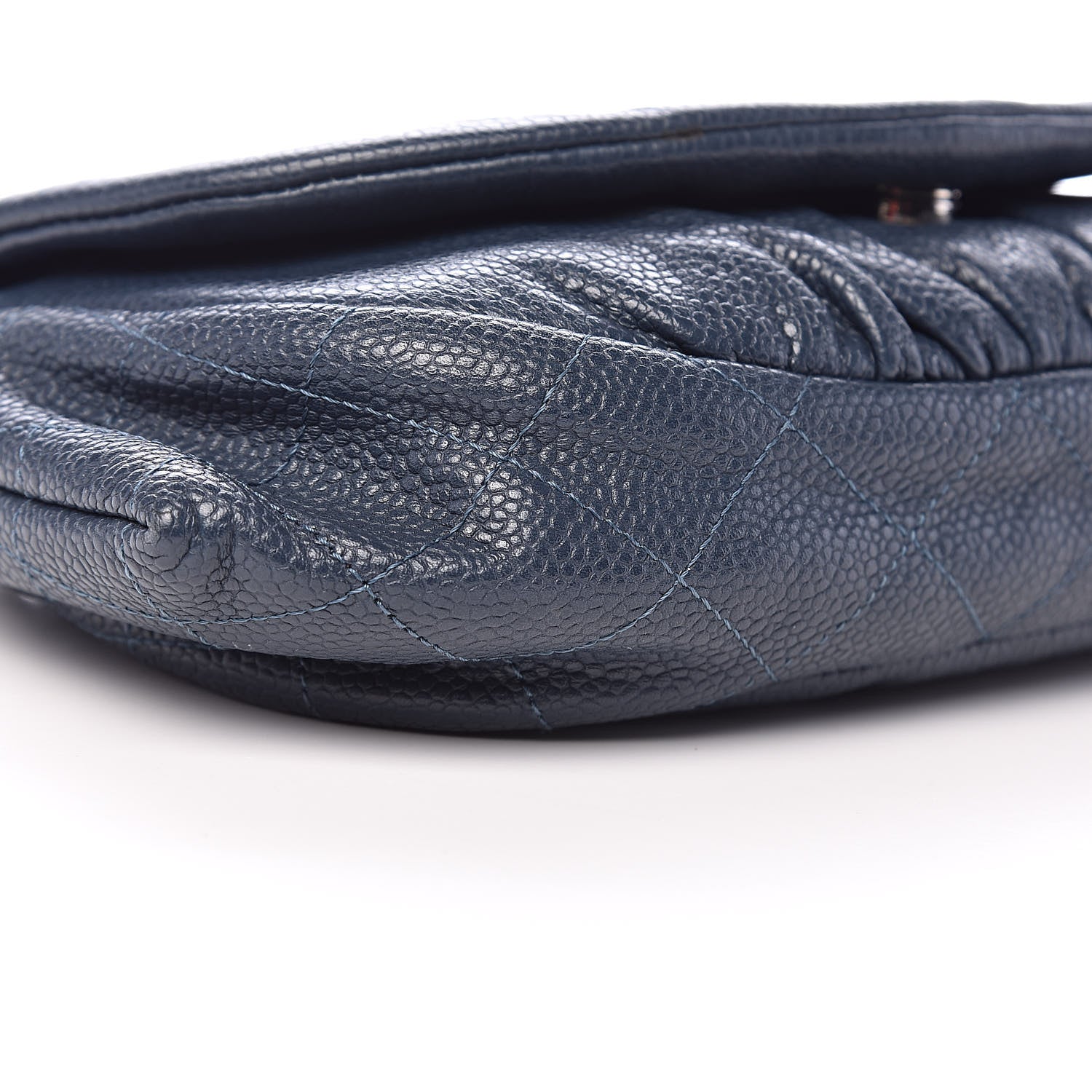 Chanel Caviar Half Moon Wallet On Chain WOC Blue 10 of 13