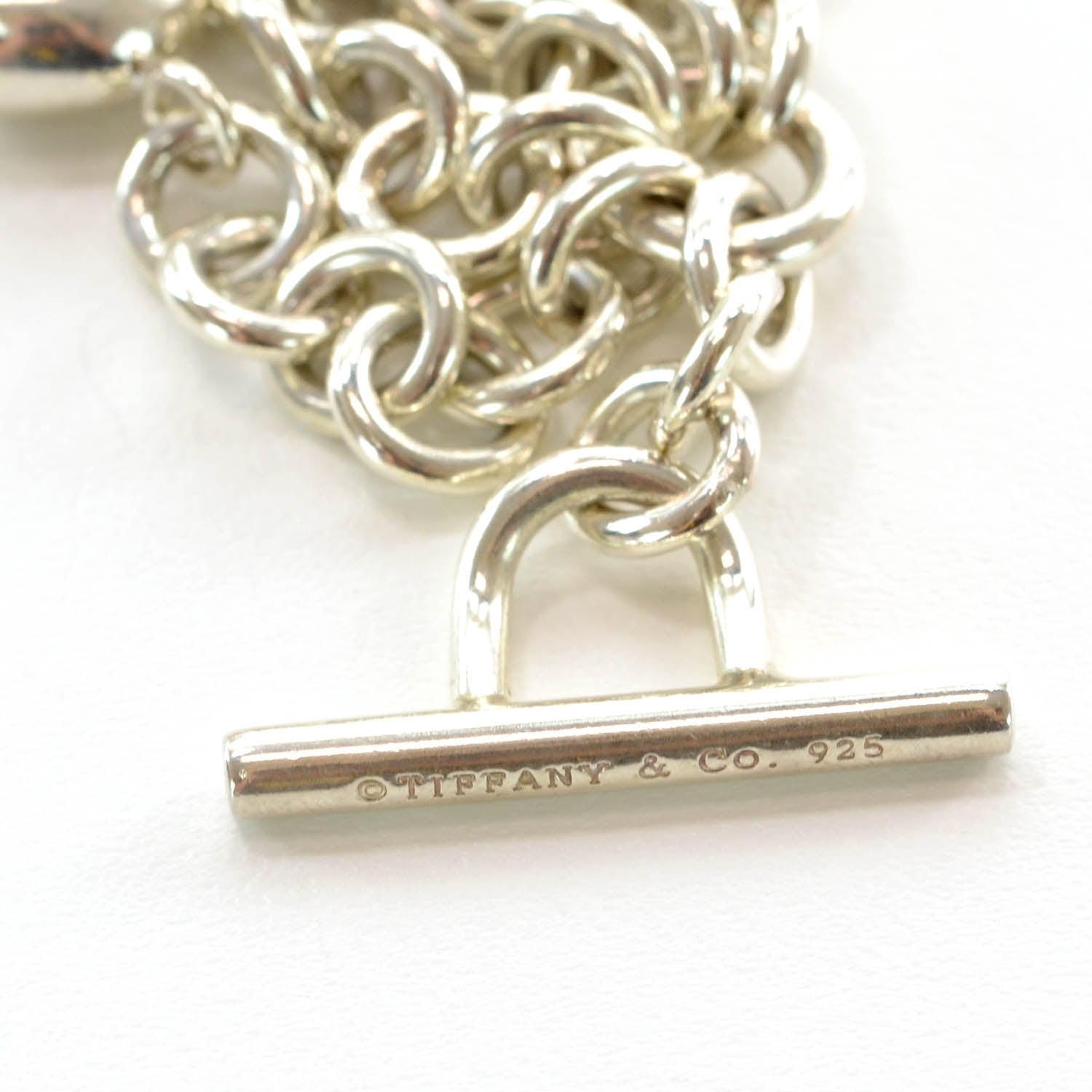 Tiffany Sterling Silver Multi Strand Heart Charms Bracelet 4 of 5