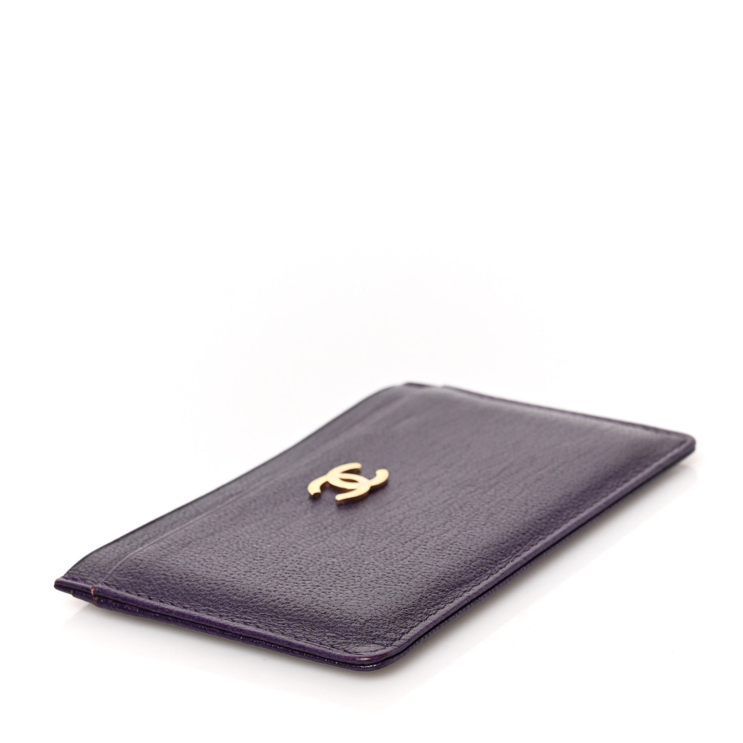 Calfskin CC Card Holder Purple