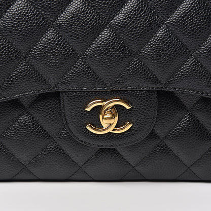 Chanel Caviar Quilted Jumbo Double Flap Black 9 of 9