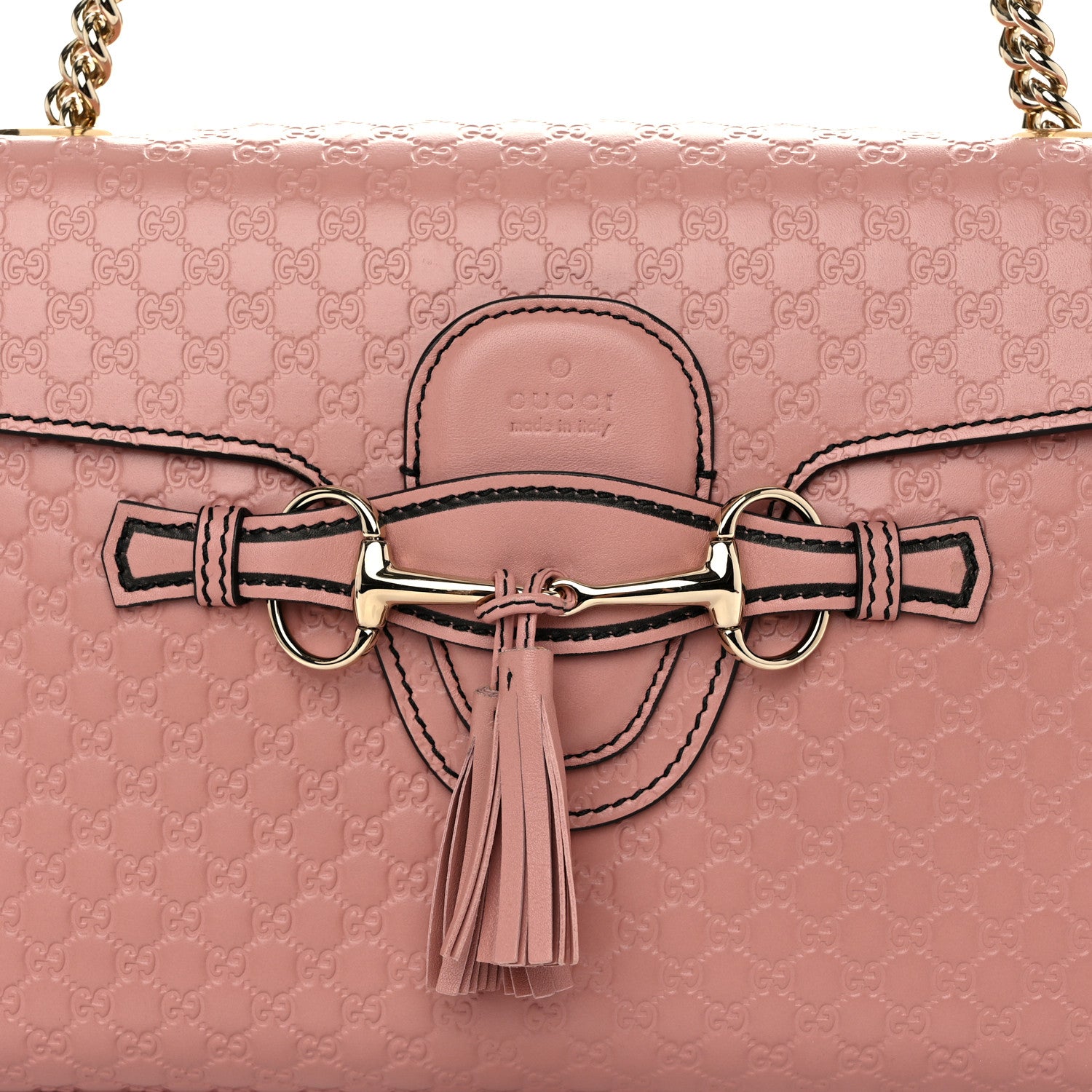 Gucci Microguccissima Medium Emily Chain Shoulder Bag Soft Pink 9 of 11