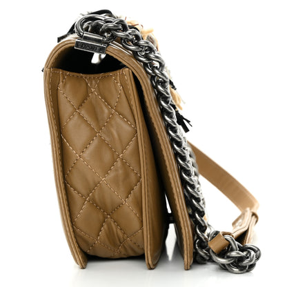 Chanel Calfskin Tweed Enchained Medium Boy Flap Brown 17 of 17