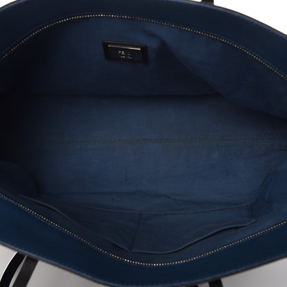 Fendi Vitello Elite Cuoio Monster Buggies Medium Roll Tote Black Multicolor Blue Cobalto 5 of 8