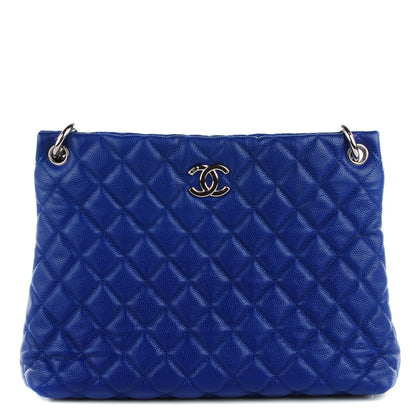 Chanel Caviar Quilted Easy Zip Tote Cobalt Blue 1 of 7