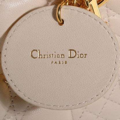 Christian Dior Lambskin Cannage Large Lady Dior Beige 9 of 9