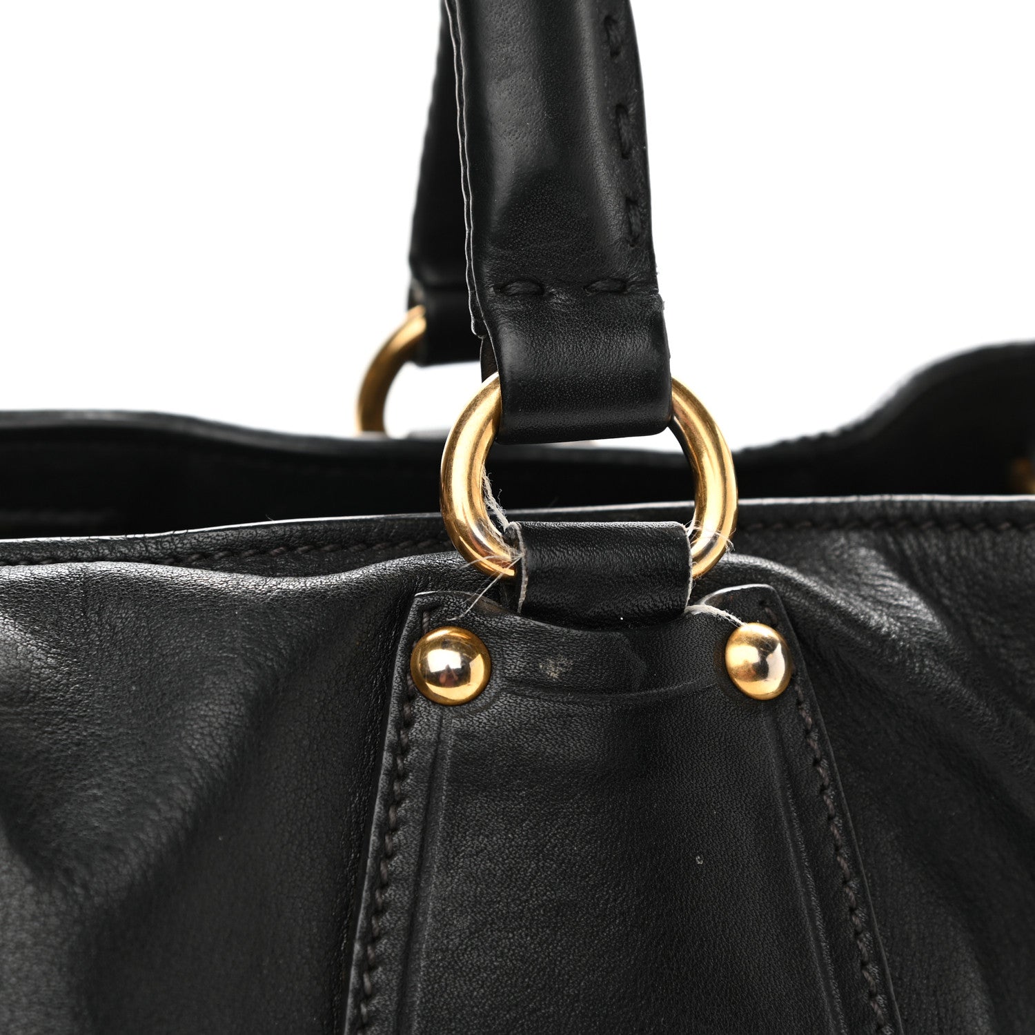 Prada Soft Calf Satchel Black 11 of 12