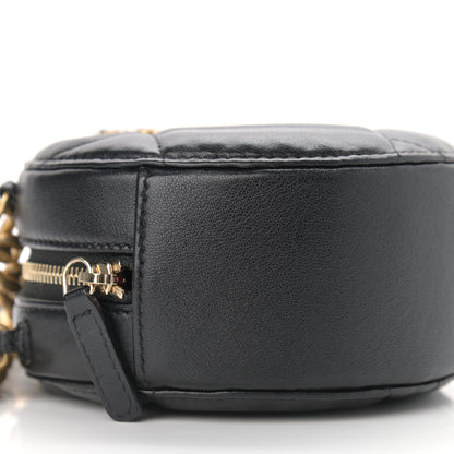 Chanel Shiny Goatskin Quilted Chanel 19 Round Clutch With Chain Black 9 of 11