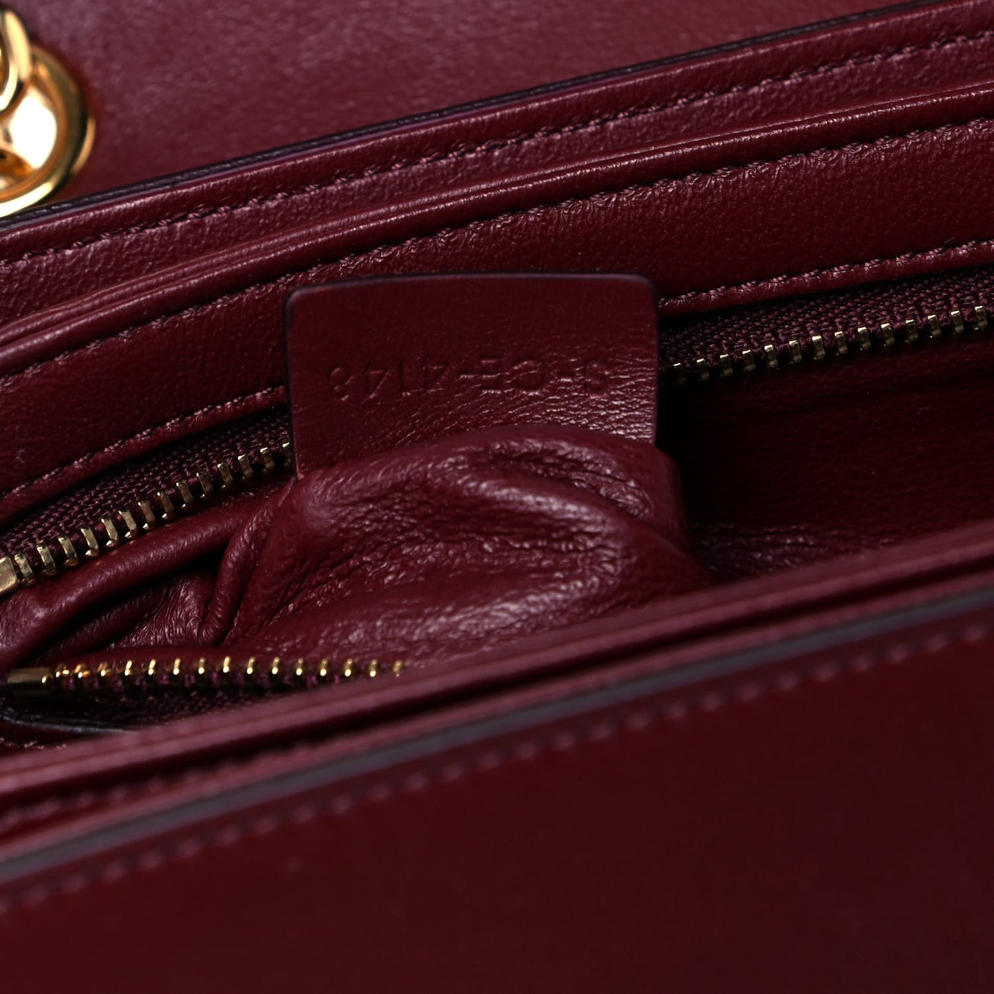 Shiny Calfskin Medium C Bag Light Burgundy