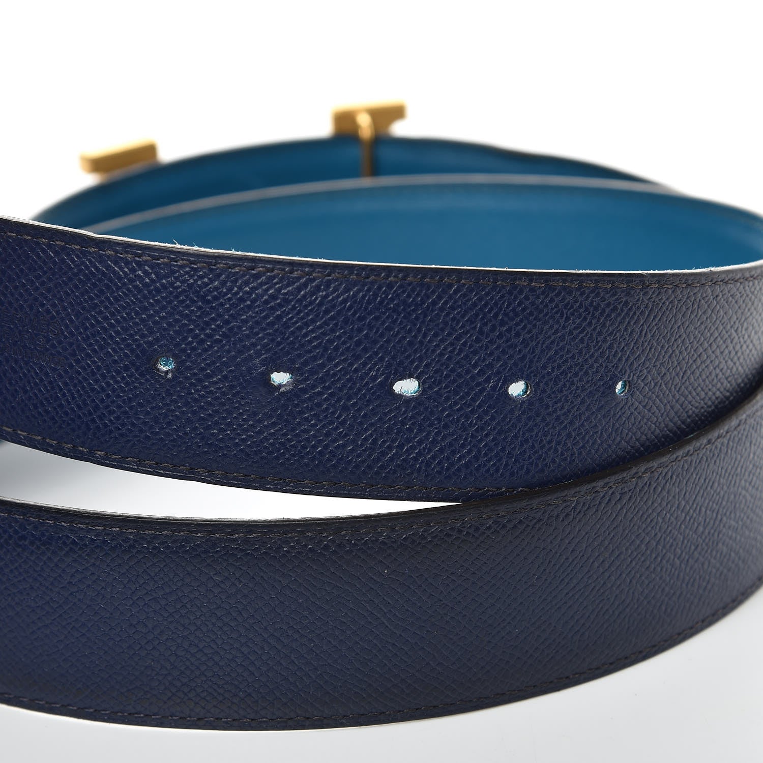 Hermes Epsom Tadelakt 42mm Constance 2 Belt 85 Bleu Izmir Bleu Sapphire 8 of 8
