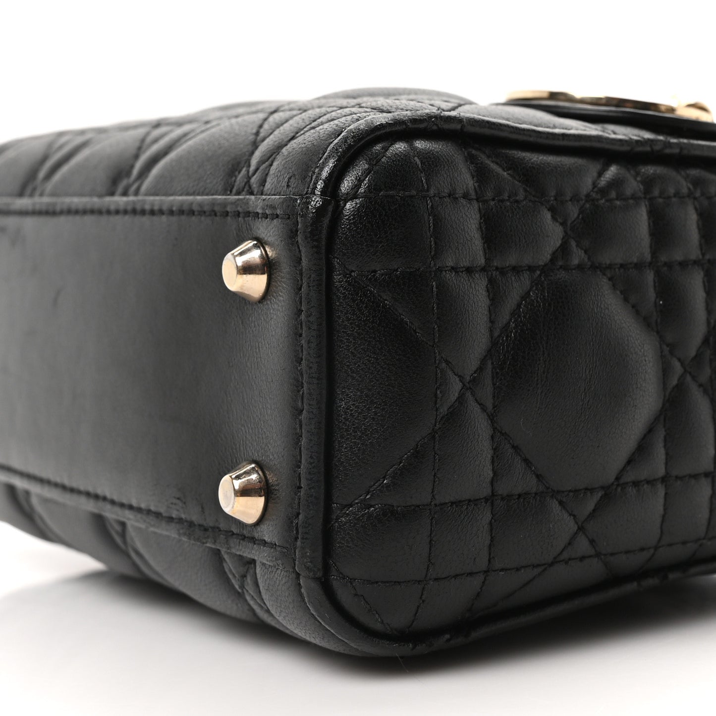 Lambskin Cannage Mini Lady Dior Black