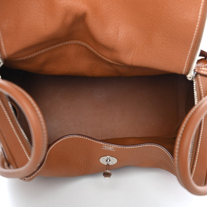 Hermes Taurillon Clemence Lindy 34 Gold 5 of 11