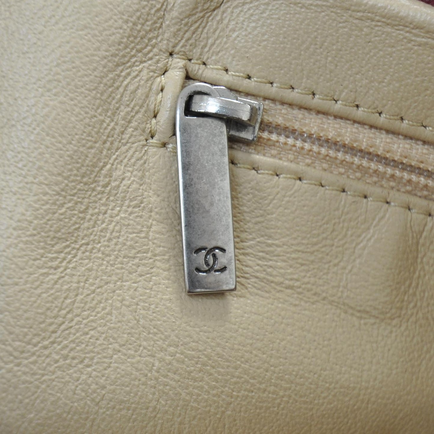 Leather Luxe Ligne XL Modern Chain Tote Red