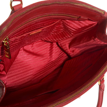Prada Saffiano Large Galleria Double Zip Tote Fuoco 5 of 10