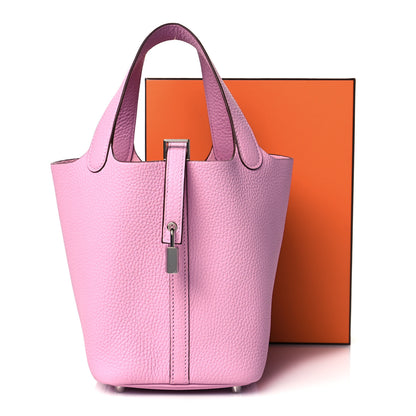 Hermes Taurillon Clemence Picotin Lock 18 PM Mauve Sylvestre 11 of 11