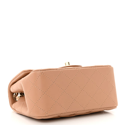 Chanel Lambskin Quilted Mini Square Flap Beige 4 of 11