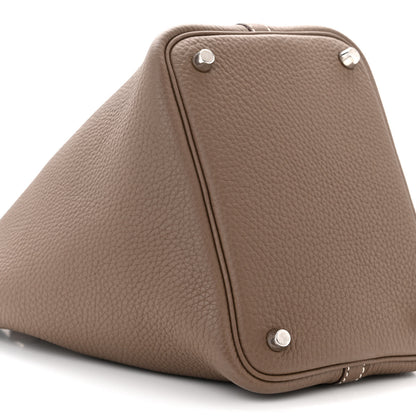 Hermes Taurillon Clemence Picotin Lock 18 PM Etoupe 9 of 11