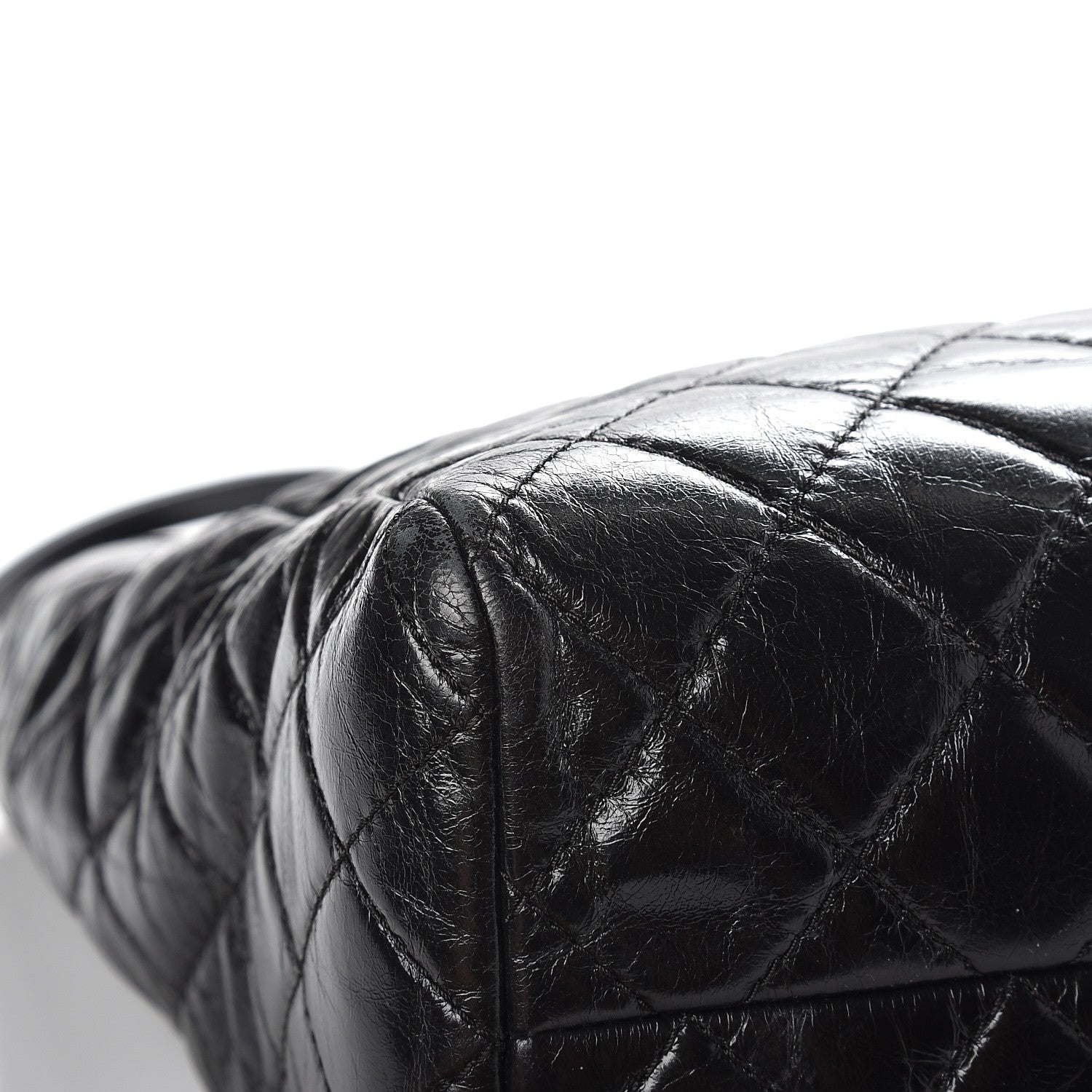 Chanel Glazed Calfskin Quilted Large Front Pocket Tote Black 12 of 12