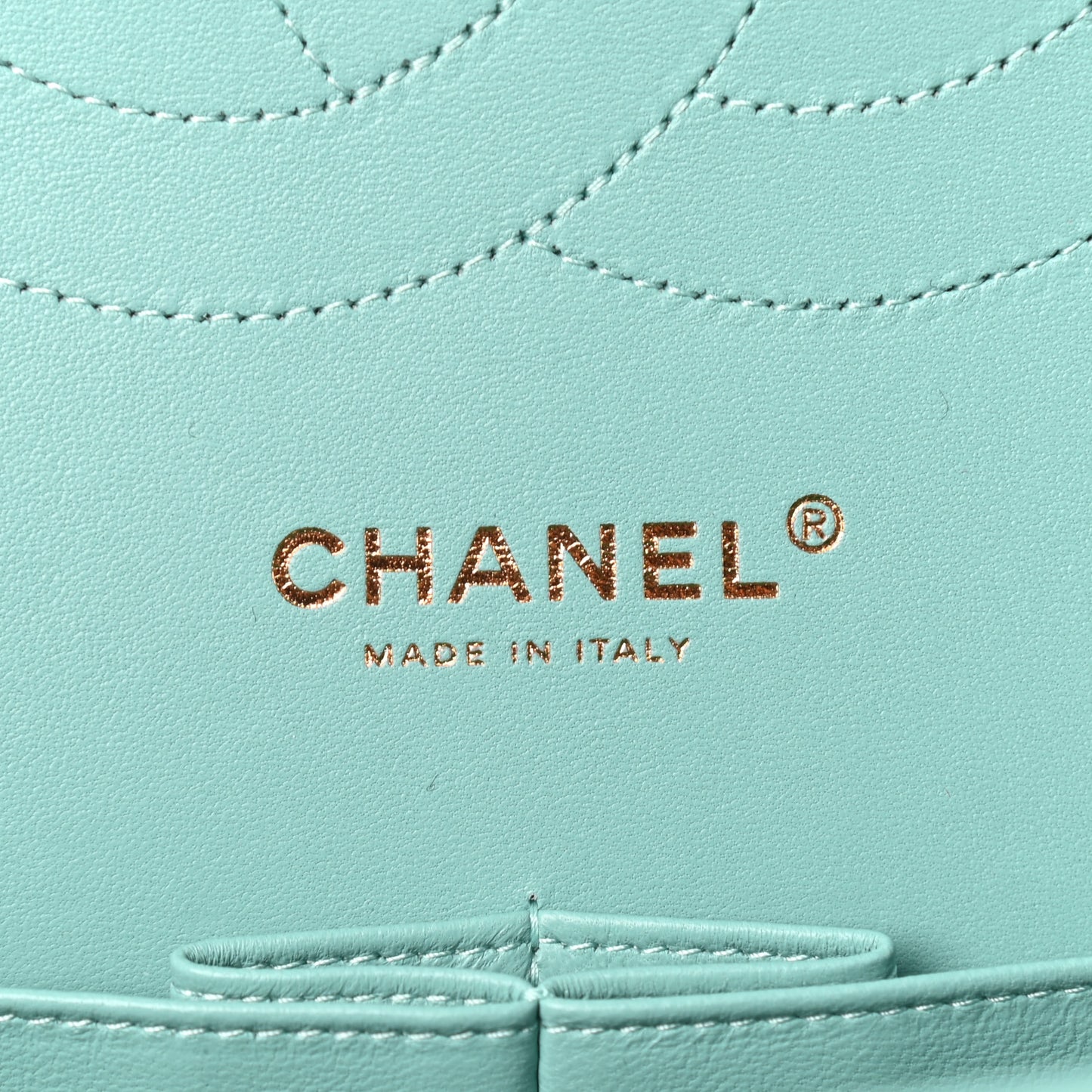 Caviar Quilted Jumbo Double Flap Light Green