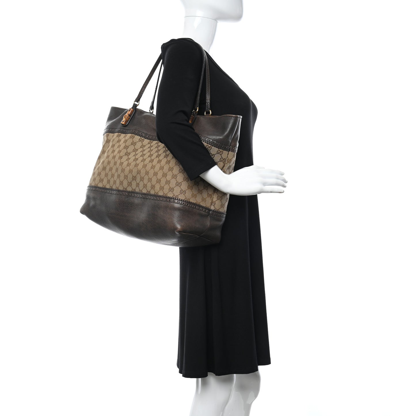Monogram Medium Laidback Crafty Tote Dark Brown
