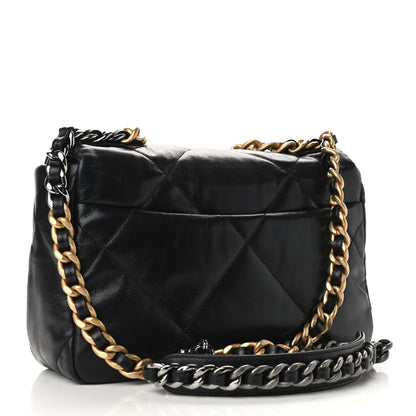 Chanel Goatskin Quilted Medium Chanel 19 Flap Black 3 of 9