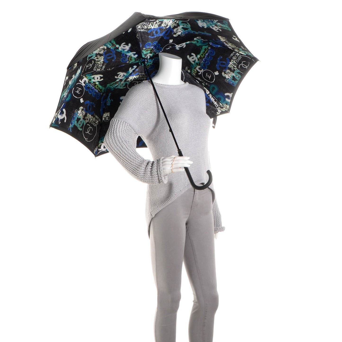 Coco Mademoiselle CC Graffiti Umbrella Blue Black