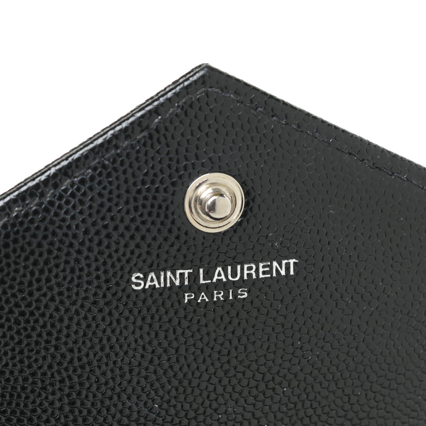 Grain De Poudre Matelasse Chevron Monogram Chain Wallet Black
