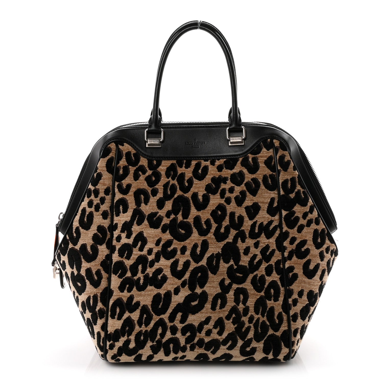 Louis Vuitton Jacquard Velvet Leopard Print Stephen Sprouse North South Bag Black 1 of 11