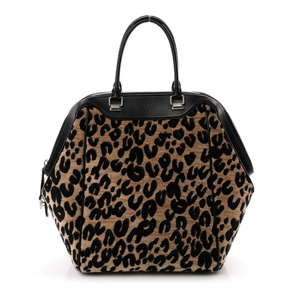 Louis Vuitton Jacquard Velvet Leopard Print Stephen Sprouse North South Bag Black 1 of 11