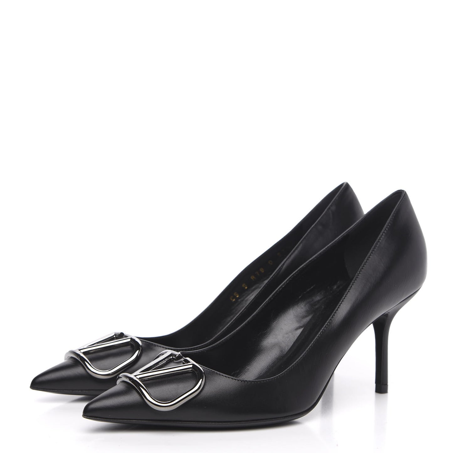 Calfskin Vlogo Signature 80mm Pumps 37.5 Black